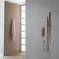 Nuie Windon Thermostatic Concealed shower Valve with Slide Rail Kit - Brushed Bronze