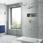 Nuie AZtec Thermostatic Concealed shower Valve with Fixed Shower Head & Arm - Brushed Brass