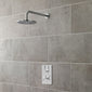 Nuie AZtec Thermostatic Concealed shower Valve with Fixed Shower Head & Arm - Chrome