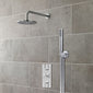 Nuie Aztec Thermostatic Concealed shower Valve with Fixed Shower Head , Arm & Shower Handset - Chrome