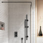 Nuie AZtec Thermostatic Concealed shower Valve with Slide Rail Kit - Black