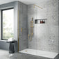 Nuie Arvan Thermostatic Concealed shower Valve with Slide Rail Kit - Brushed Brass