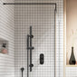 Nuie Arvan Thermostatic Concealed shower Valve with Slide Rail Kit - Black