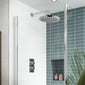 Nuie Quest Thermostatic Concealed shower Valve with Fixed Shower Head & Arm - Chrome