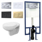 Melbourne Concealed Cistern Frames Wall Hung Pan - Square Plate