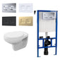 Melbourne Mid-Height Concealed Cistern Frames Wall Hung Pan - Square Plate