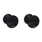 Hudson Reed Indented Round Knob - Matt Black (1 Pair)