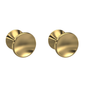 Hudson Reed Indented Round Knob - Brushed Brass (1 Pair)