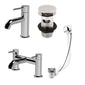 ARLO - Essential Basin & Bath Filler Set - Chrome