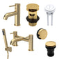 ARLO - Deluxe Basin & Bath Filler & Handset Set - Brushed Brass