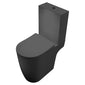 Adella Open Back Comfort Height Toilet Set with Soft Close Seat - Matt Black - welovecouk