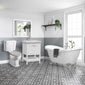 Marlow Traditional Freestanding Roll Top Bathroom Suite with Basin Vanity Unit - welovecouk