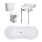 Marlow Traditional Freestanding Roll Top Bathroom Suite with Basin Washstand - welovecouk