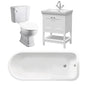 Cambridge Traditional Freestanding Bathroom Suite 1780mm with Basin Vanity Unit - welovecouk