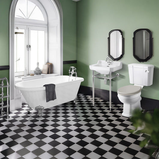  Cambridge Traditional Freestanding Bathroom Suite 1780mm with Basin Washstand - welovecouk