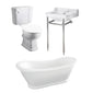 Boat Traditional Freestanding Bathroom Suite with Basin Washstand - welovecouk