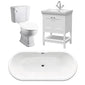 Wilmslow Traditional Freestanding Bathroom Suite with Basin Vanity Unit - welovecouk