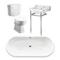 Wilmslow Traditional Freestanding Bathroom Suite with Basin Washtsand - welovecouk