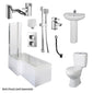 Holborn L Shape Shower Bathroom Suite - 1600 - welovecouk