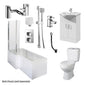 Holborn L Shape Shower Vanity Bathroom Suite - 1800 - welovecouk