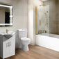 Hadley Shower Vanity Bathroom Suite - Brushed Brass - 1800 x 800 - welovecouk