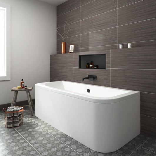  Preor Double Ended Curved Back To Wall Bath - 1700 x 750