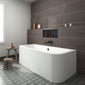 Preor Double Ended Curved Back To Wall Bath - 1700 x 750