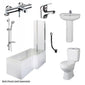 Equate L Shape Shower Bathroom Suite - 1700 - welovecouk
