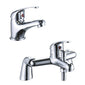 Conway Mini Mono Basin Mixer & Bath Shower Mixer Packs - Chrome - welovecouk
