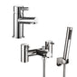 Harrow Mini Mono Basin Mixer & Bath Shower Mixer Packs - Chrome - welovecouk