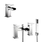 Soho Mini Mono Basin Mixer & Bath Shower Mixer Packs - Chrome - welovecouk