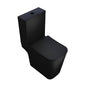 Capello Open Back Toilet Set with Soft Close Seat - Matt Black - welovecouk