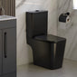 Capello Open Back Comfort Height Toilet Set with Soft Close Seat - Matt Black - welovecouk