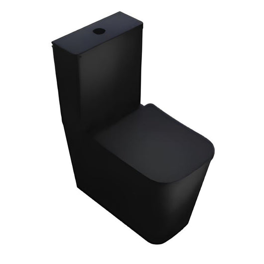 Capello Fully Back to Wall Toilet Set with Soft Close Seat - Matt Black - welovecouk