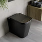Capello Back to Wall Comfort Height Toilet Set with Soft Close Seat - Matt Black - welovecouk