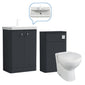 Core-Series Floor Standing Vanity & WC Set 1100mm - Soft Black - welovecouk