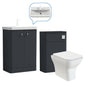 Core-Series Floor Standing Vanity & WC Set 1100mm - Soft Black - welovecouk