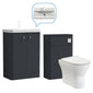 Core-Series Floor Standing Vanity & WC Set 1100mm - Soft Black - welovecouk