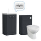 Core-Series Floor Standing Vanity & WC Set 1000mm - Soft Black - welovecouk