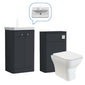 Core-Series Floor Standing Vanity & WC Set 1000mm - Soft Black - welovecouk