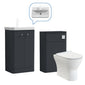 Core-Series Floor Standing Vanity & WC Set 1000mm - Soft Black - welovecouk