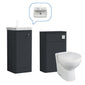Core-Series Floor Standing Vanity & WC Set 900mm - Soft Black - welovecouk