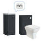 Core-Series Floor Standing Vanity & WC Set 900mm - Soft Black - welovecouk