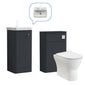 Core-Series Floor Standing Vanity & WC Set 900mm - Soft Black - welovecouk