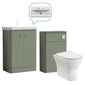 Core-Series Floor Standing Vanity & WC Set 1100mm - Satin Green - welovecouk