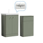Core-Series Floor Standing Vanity & WC Set 1100mm - Satin Green - welovecouk