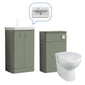 Core-Series Floor Standing Vanity & WC Set 1000mm - Satin Green - welovecouk