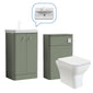 Core-Series Floor Standing Vanity & WC Set 1000mm - Satin Green - welovecouk