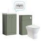 Core-Series Floor Standing Vanity & WC Set 1000mm - Satin Green - welovecouk