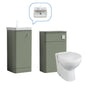 Core-Series Floor Standing Vanity & WC Set 900mm - Satin Green - welovecouk